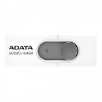ADATA | UV220 | 64 GB | USB 2.0 | White/Gray | AUV220-64G-RWHGY
