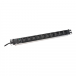 Digitus | Aluminum outlet strip, IEC C14 plug | DN-95404 | Sockets quantity 10