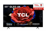 TCL 4K QLED TV | 55T8C | 55 | Smart TV | Google TV | Black