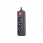 EnerGenie | Power strip, 3 FR sockets, 10 A, C14 plug | EG-PSU3F-01