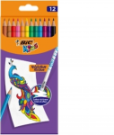 BIC Spalvoti pie&scaron;tukai su trintuku Kids Evolution Illusion 12 spalvų rinkinys | 987868