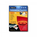 Fellowes | Laminating Pouch - 65x95mm | Glossy | Ideal for identity cards, credit cards, business cards and visitor cards; Capture 125 Micron thickness - providing an advanced level of document protection; Pack size of 100; Compatible with all lamina ...