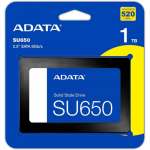 ADATA | Ultimate SU650 | 1000 GB | SSD form factor 2.5" | Solid-state drive interface SATA 6Gb/s | Read speed 520 MB/s | Write speed 450 MB/s | ASU650SS-1TT-R