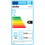 Simfer | Cooker | 5405SERGG | Hob type Gas | Oven type Electric | Stainless steel | Width 50 cm | Electronic ignition | Depth 60 cm | 43 L