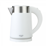 Adler | Kettle | AD 1372 | Electric | 800 W | 0.6 L | Plastic/Stainless steel | 360&deg; rotational base | White | AD 1372 white