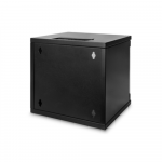 Digitus | Wall Mounting Cabinet | DN-10-06U-B | IP protection class: IP20; Front door: Glass door, single opening; Cabinet type: Wall mounting cabinet; Depth: 300 mm; Load capacity: 30 kg | Black