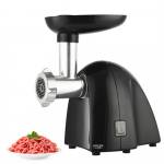Adler Meat mincer AD 4811  Black 600 W Number of speeds 1 Throughput (kg/min) 1.8 3 replaceable sieves: 3mm for grinding poppies and preparing meat and vegetable stuffing; 5mm for meatballs, Roman roast and beef burgers; 7mm for coarsely ground sausa ...