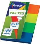 Indeksai Forpus, 20x50mm, spalvoti, plastikiniai (4x40) | FO42027
