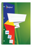 Sąsiuvinis su spirale Forpus, A4/70, linija, mink&scaron;tas vir&scaron;elis  0722-022 | FO42102
