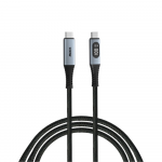 Verbatim 31848 Sync & Charge Kabelis USB-C į USB-C 100W 480Mbps 120cm, Power Display, Pilka/Juoda