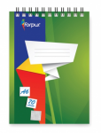 Bloknotas su spirale Forpus, A6/70, langeliais | FO42311