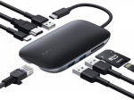 Aukey 8 Port USB 3.0 Type-C Hub CB-C71 Black