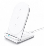 AUKEY LC-A2 White Wireless Charger 2in1 USB-C