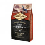 CARNILOVE Adult Lamb and wild boar - sausas maistas &scaron;unims - 4kg