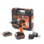 BLACK and DECKER | Cordless Drill/Driver with 2.0 Ah/4.0 Ah Battery | BCD003MEM2K-QW | 18 V | 2.0/4.0 Ah | Lithium