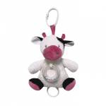 Cow music box white-claret 18 cm