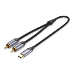 Vention USB-C į 2RCA vyri&scaron;kas garso kabelis, 1m