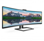 Philips | SuperWide curved LCD display | 499P9H/00 | 48.8 " | VA | Dual QHD | 32:9 | 70 Hz | 5 ms | 5120 x 1440 pixels | 450 cd/m&sup2; | Headphone out | HDMI ports quantity 2 | Black