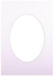 Passepartout 15x21, ultra white oval