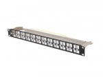 LANBERG Patch Panel Blank 48 Port 1U 19inch FTP For Keystone Modules Black