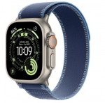 Apple Watch Ultra 3&nbsp;GPS + Cellular&nbsp;49mm&nbsp;Natural Titanium Case with Blue/Bright Blue Trail Loop - S/M