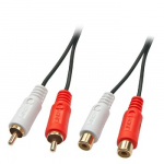 Garso Ilgintuvas - LINDY Premium Garso Ilgintuvas, 2 x Phono Stereo, 2 x RCA, 2 m, Juodas