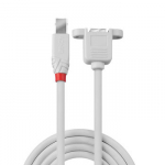 USB Prailginimo Kabelis - Lindy USB 2.0 Type-B Male Į Type-B Female 0,5 m &Scaron;viesiai Pilkas