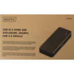 SALE OUT. | Digitus USB M.2 hard disk enclosure, SSD, external, NVMe, 20Gbps, USB 3.2 Gen2x2 | DA-71157 | DEMO