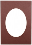 Passepartout 15x21, dark brown oval