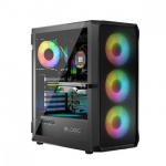 Logic PORTOS ARGB MINIDI USB 3.0 korpusas juoda