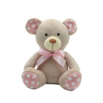 Mascot Teddy bear dots beige 25 cm