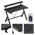 Huzaro Hero 1.9 RGB žaidimų stalas, juodos spalvos