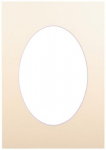 Passepartout 15x21, bisquit oval
