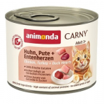 ANIMONDA Carny Adult Chicken, turkey and duck hearts - &scaron;lapias kačių maistas - 200g