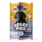 DOBRY PIES Surf and Turf Trout and wild beef - drėgnas ėdalas &scaron;unims - 400g