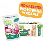 ANIMAL ISLAND Beef in broth - &scaron;lapias kačių maistas - 40x85g