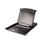 Aten | 8-Port PS/2-USB VGA 17" LCD KVM Switch with Daisy-Chain Port and USB Peripheral Support | CL5708M