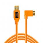 USB kabelis - Tether Tools Pro USB 3.0 Micro-B 4.6m auk&scaron;tos matomumo oranžinis