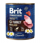 BRIT Premium by nature Junior Turkey with Liver - drėgnas ėdalas &scaron;unims - 800g