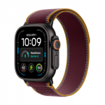Apple Watch Ultra 4 GPS + Cellular 49mm Black Titanium Case with Burgundy Trail Loop - M/L