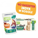 ANIMAL ISLAND Turkey in broth - &scaron;lapias kačių maistas - 40x85g