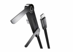 Vakoss TC-U570&ldquo; USB-C į USB-C laidas su stovo funkcija, 100 W, 1 m juodas
