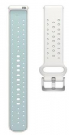 Polar Silikoninis laikrodžio dirželis, 20 mm, S-L, Baltas / Turkis