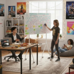 Ergo Office mobilioji lentelė, horizontali, balta, vienpusė, su lentynėle, lentelės matmenys 1190x790 mm, ER-306