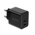 Mains charger 2xUSB-C 35W PD 3.0 z PPS black