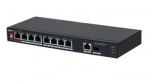 Dahua Technology PoE PFS3110-8ET1GT1GF-96 Ne-valdomas Gigabit Ethernet (10/100/1000) Maitinimas per Eternetą (PoE) Juoda