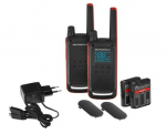 Motorola T82 Twin Pack Walkie Talkie 16 kanalų Juoda, oranžinė