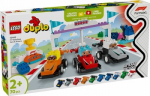 LEGO DUPLO 10445 F1 komandos lenktyniniai automobiliai ir vairuotojai