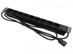 Alantec PZ09U elektros tinklo ilgintuvas 1,8 m 9 AC i&scaron;vestis(ys / čių) Vidaus Juoda