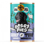 DOBRY PIES Surf and Turf Salmon and lamb - drėgnas ėdalas &scaron;unims - 400g